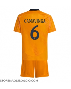 Real Madrid Eduardo Camavinga #6 Maglia Gara Trasferta Repliche 2024-25 Bambino